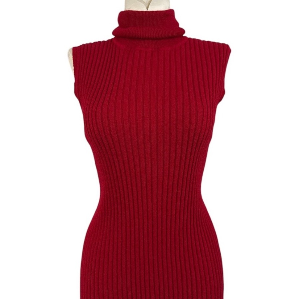 Express Red Ribbed Top NWT - Picture 2 of 5